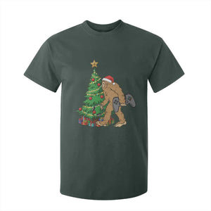 Bigfoot Gamer Christmas T Shirt For Kid Funny Sasquatch Gaming Xmas TS14 Dark Forest Green Print Your Wear