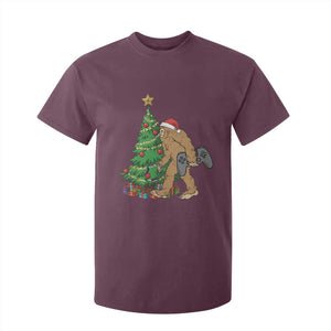 Bigfoot Gamer Christmas T Shirt For Kid Funny Sasquatch Gaming Xmas TS14 Maroon Print Your Wear