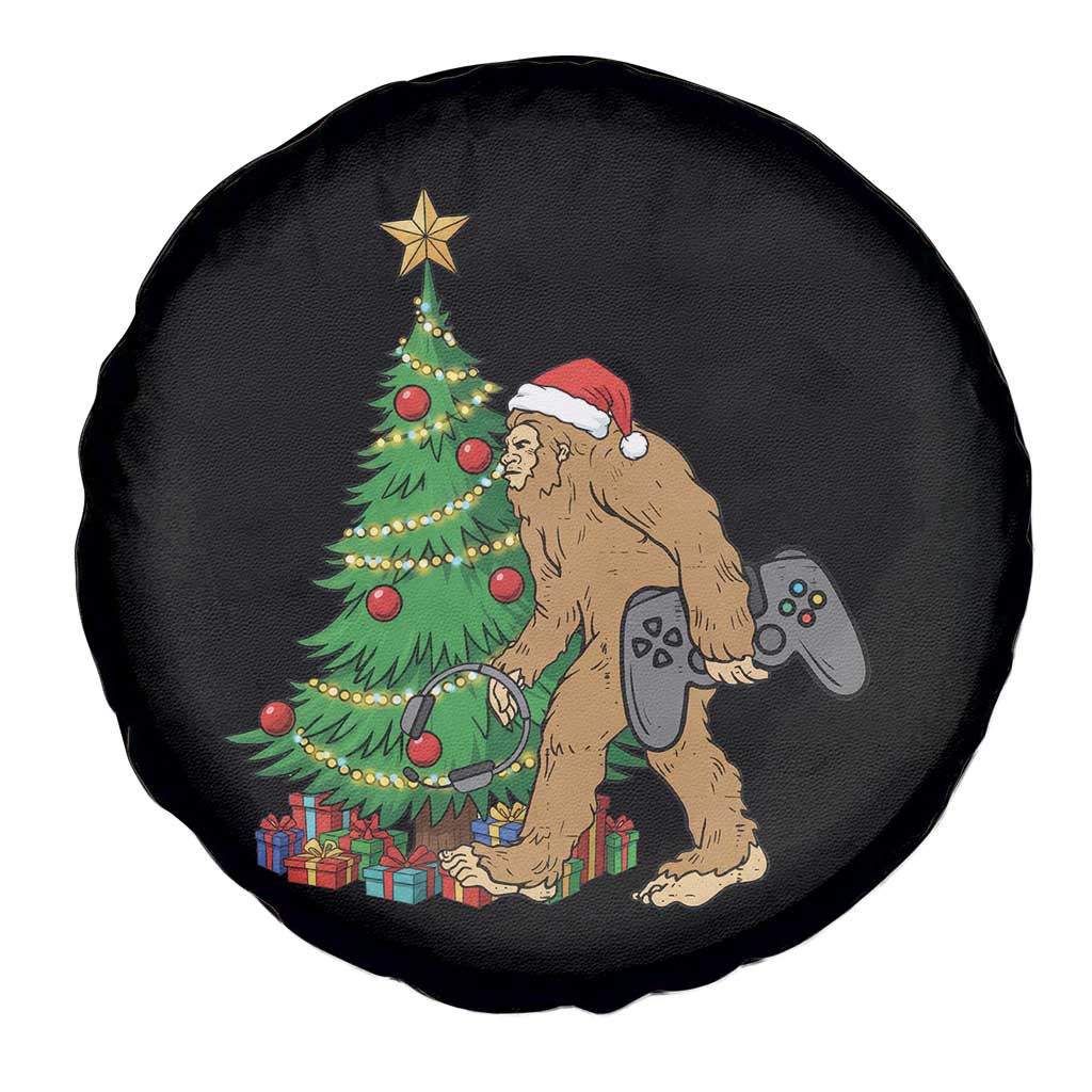 Bigfoot Gamer Christmas Spare Tire Cover Funny Sasquatch Gaming Xmas TS14 Print Your Wear