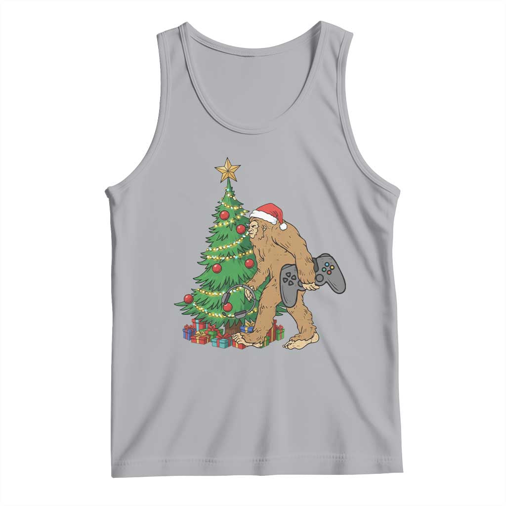 Bigfoot Gamer Christmas Tank Top Funny Sasquatch Gaming Xmas TS14 Athletic Heather Print Your Wear