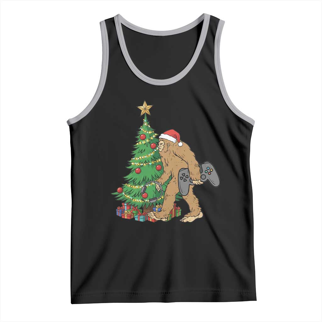 Bigfoot Gamer Christmas Tank Top Funny Sasquatch Gaming Xmas TS14 Black Athletic Heather Print Your Wear