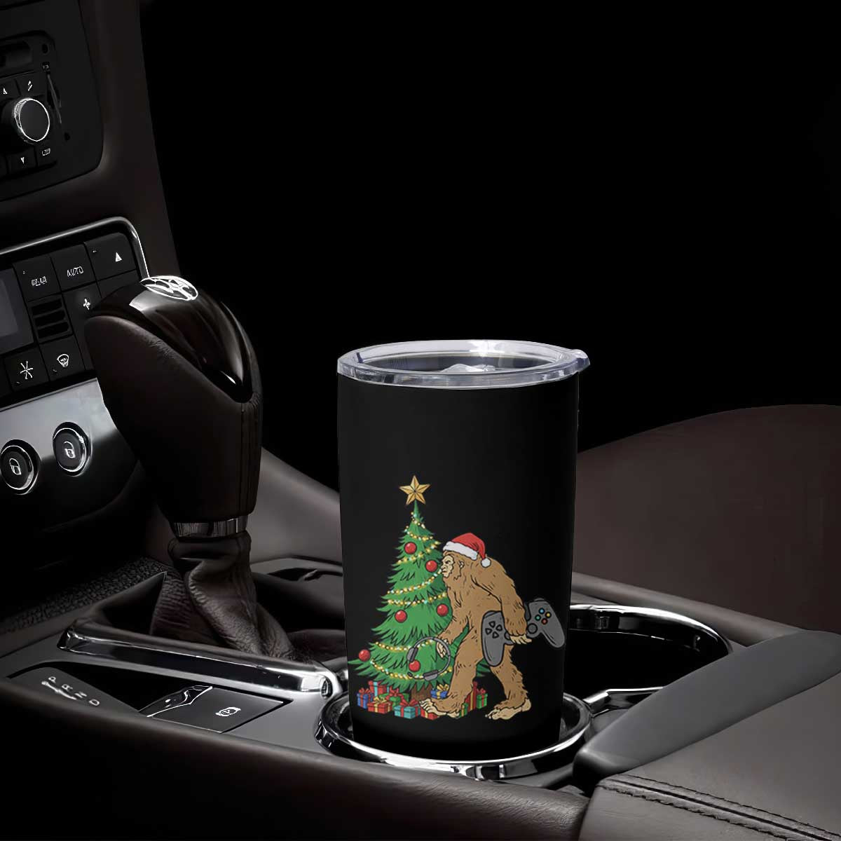 Bigfoot Gamer Christmas Tumbler Cup Funny Sasquatch Gaming Xmas TS14 Print Your Wear