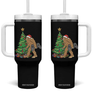 Bigfoot Gamer Christmas Tumbler With Handle Funny Sasquatch Gaming Xmas TS14 One Size: 40 oz Black Print Your Wear