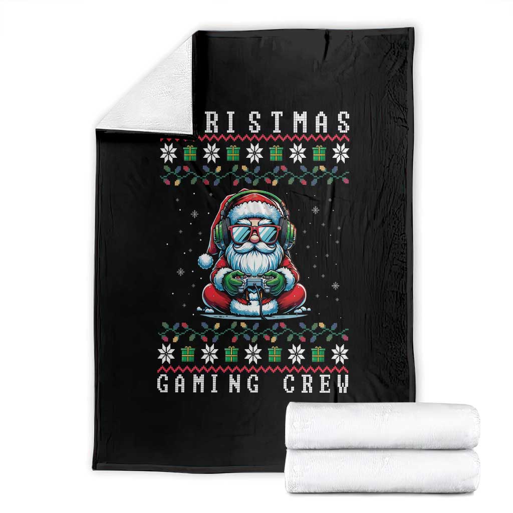 Santa Claus Gamer Throw Blanket Christmas Gmaing Crew TS14 Black Print Your Wear