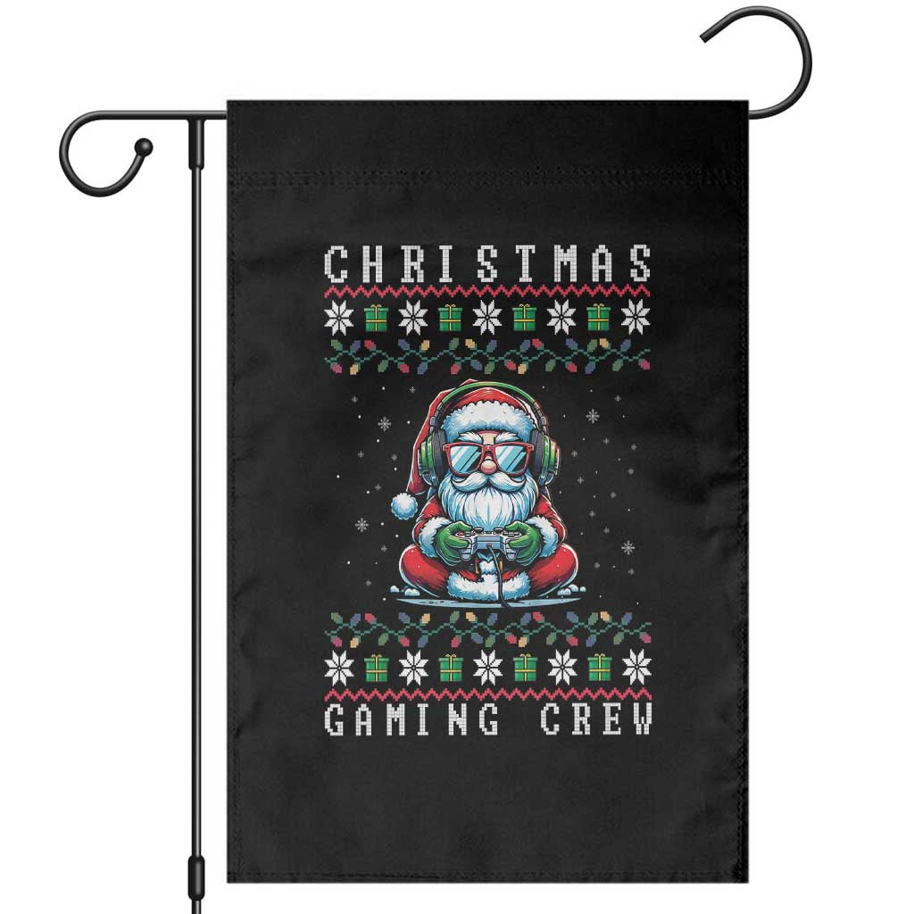 Santa Claus Gamer Garden Flag Christmas Gmaing Crew TS14 Black Print Your Wear
