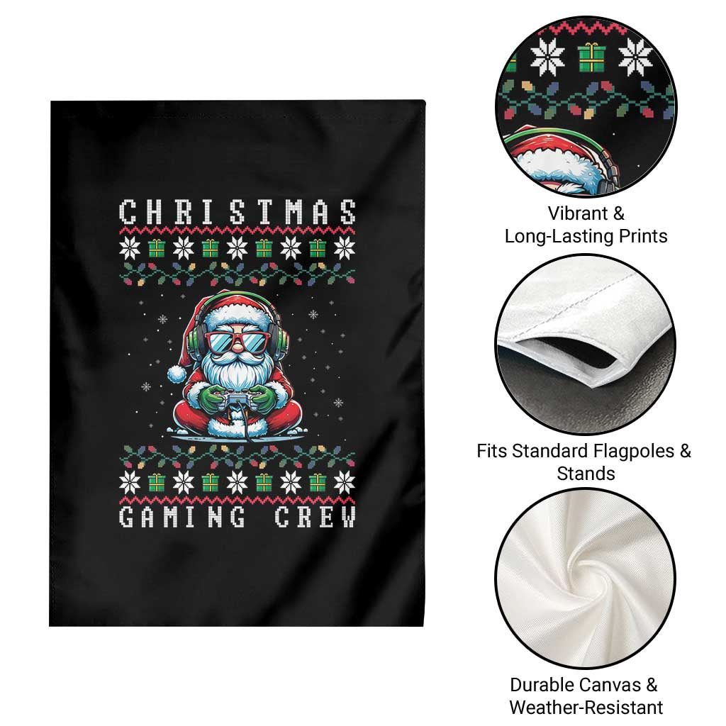 Santa Claus Gamer Garden Flag Christmas Gmaing Crew TS14 Print Your Wear