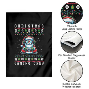 Santa Claus Gamer Garden Flag Christmas Gmaing Crew TS14 Print Your Wear