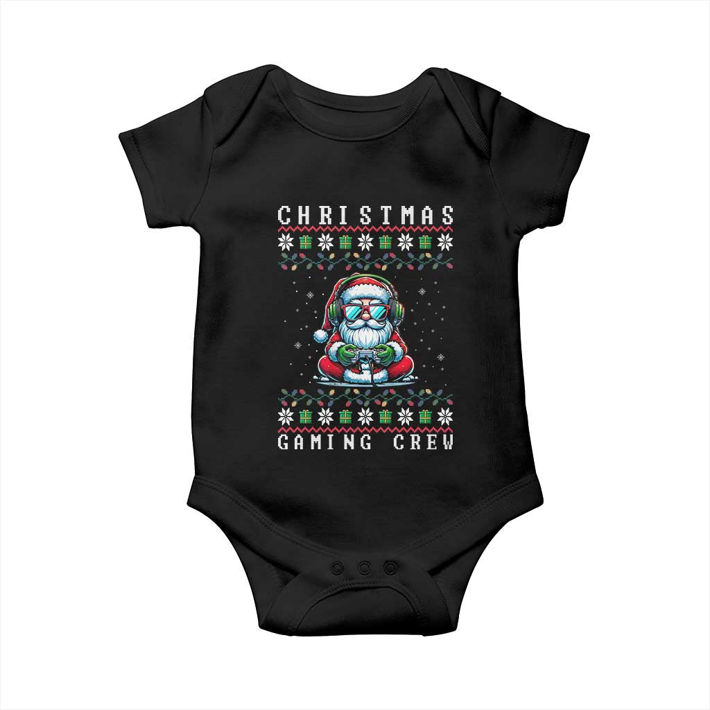 Santa Claus Gamer Baby Onesie Christmas Gmaing Crew TS14 Black Print Your Wear