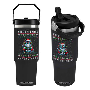 Santa Claus Gamer Flip Straw Tumbler Christmas Gmaing Crew TS14 One Size: 30 oz Black Print Your Wear