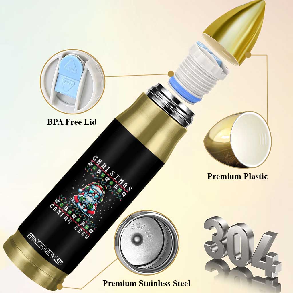Santa Claus Gamer Bullet Tumbler Christmas Gmaing Crew TS14 Print Your Wear