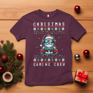 Santa Claus Gamer T Shirt Christmas Gmaing Crew TS14 Maroon Print Your Wear