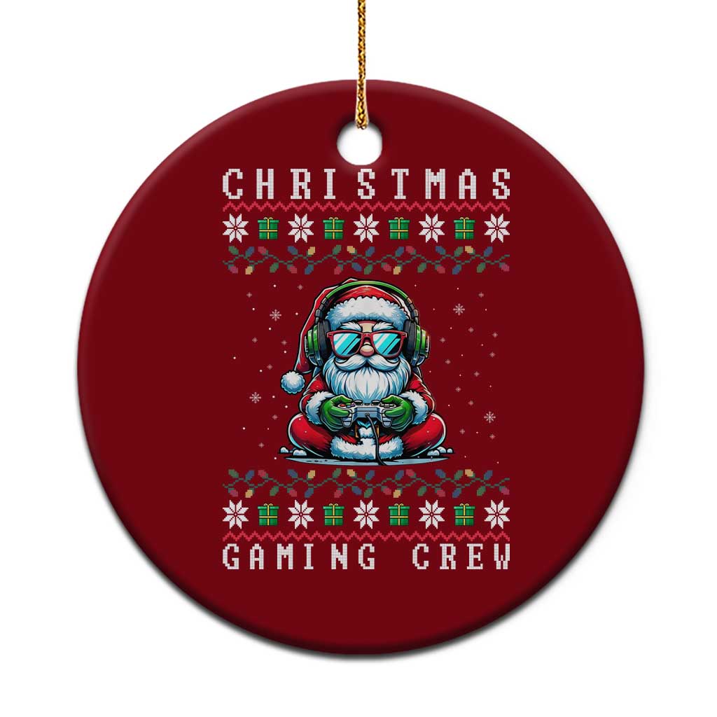 Santa Claus Gamer Ceramic Ornament Christmas Gmaing Crew TS14 1pc Red Print Your Wear