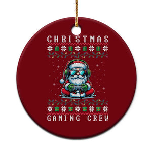 Santa Claus Gamer Ceramic Ornament Christmas Gmaing Crew TS14 1pc Red Print Your Wear