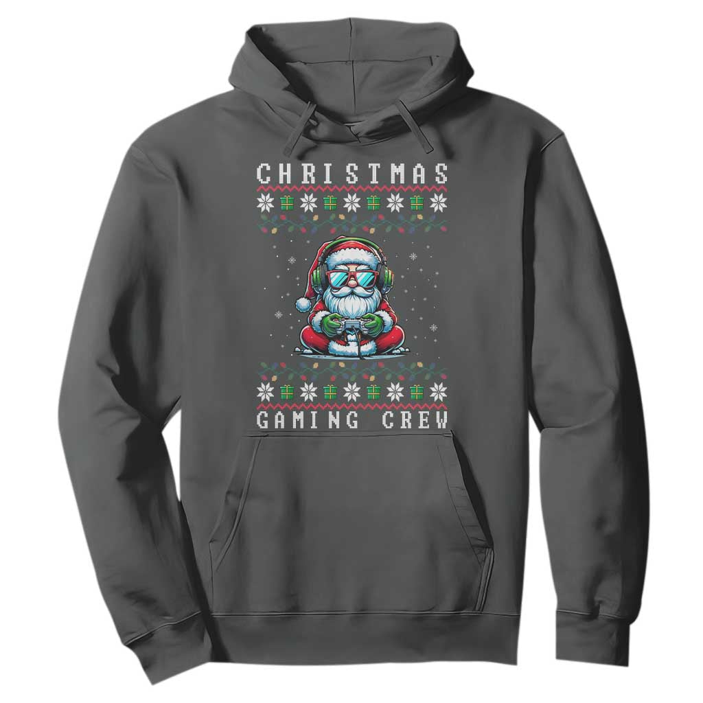 Santa Claus Gamer Hoodie Christmas Gmaing Crew TS14 Dark Heather Print Your Wear