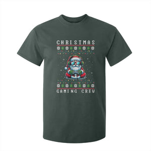 Santa Claus Gamer T Shirt For Kid Christmas Gmaing Crew TS14 Dark Forest Green Print Your Wear