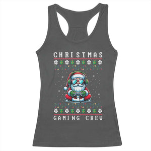 Santa Claus Gamer Racerback Tank Top Christmas Gmaing Crew TS14 Dark Heather Print Your Wear