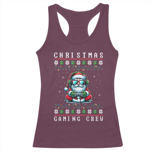 Santa Claus Gamer Racerback Tank Top Christmas Gmaing Crew TS14 Maroon Print Your Wear