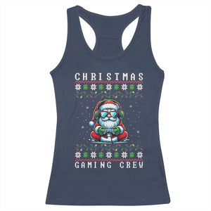 Santa Claus Gamer Racerback Tank Top Christmas Gmaing Crew TS14 Navy Print Your Wear