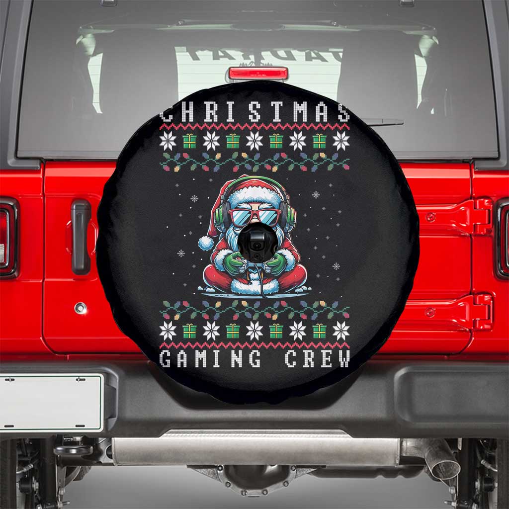 Santa Claus Gamer Spare Tire Cover Christmas Gmaing Crew TS14 Black Print Your Wear