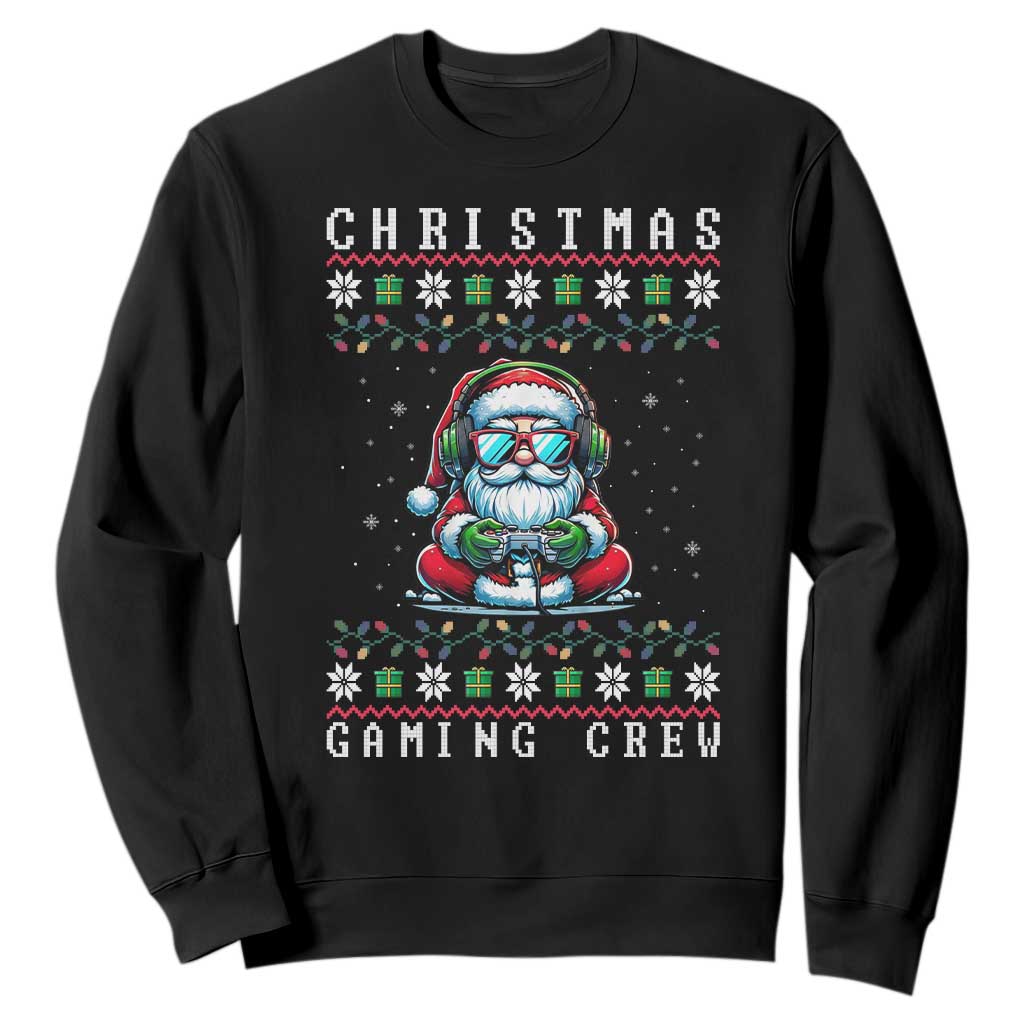 Santa Claus Gamer Sweatshirt Christmas Gmaing Crew TS14 Black Print Your Wear