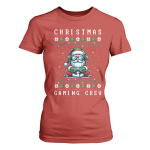 Santa Claus Gamer T Shirt For Women Christmas Gmaing Crew TS14 Red Print Your Wear