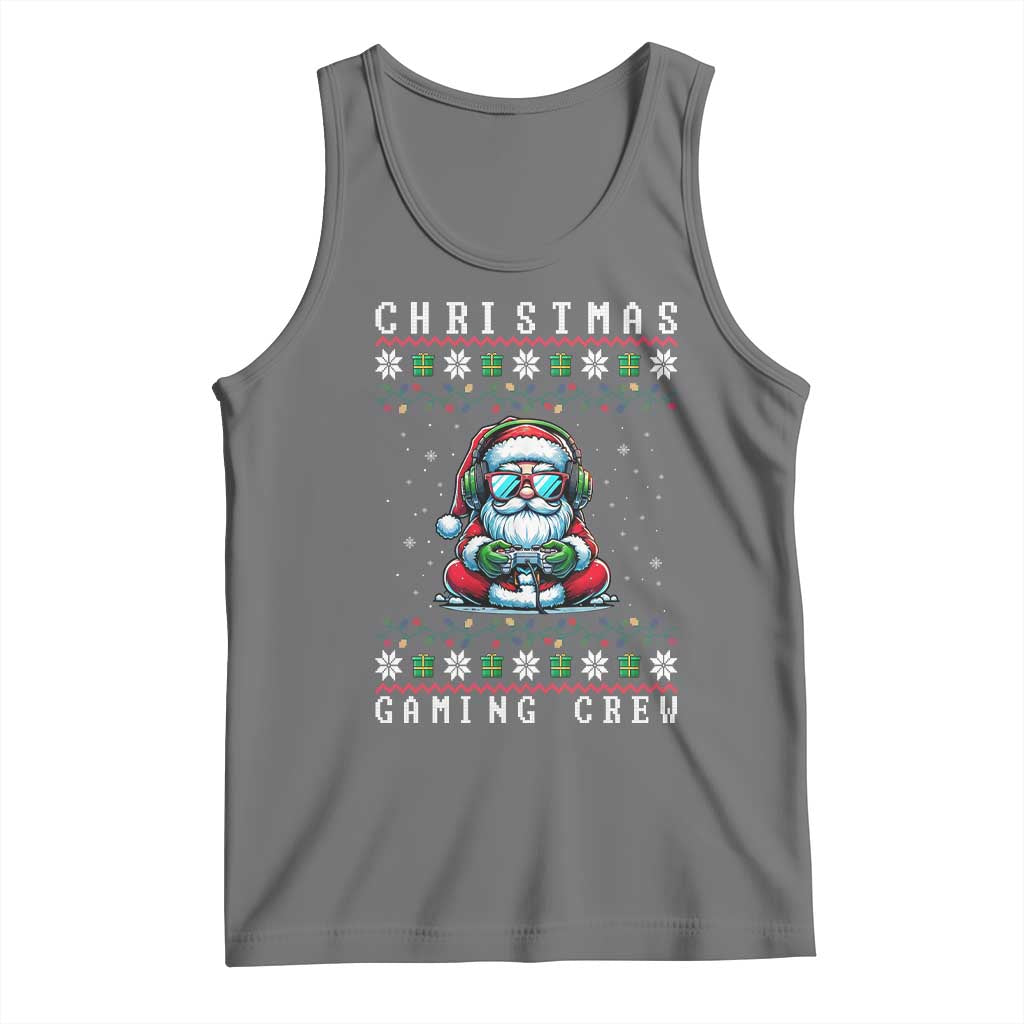 Santa Claus Gamer Tank Top Christmas Gmaing Crew TS14 Black Heather Print Your Wear