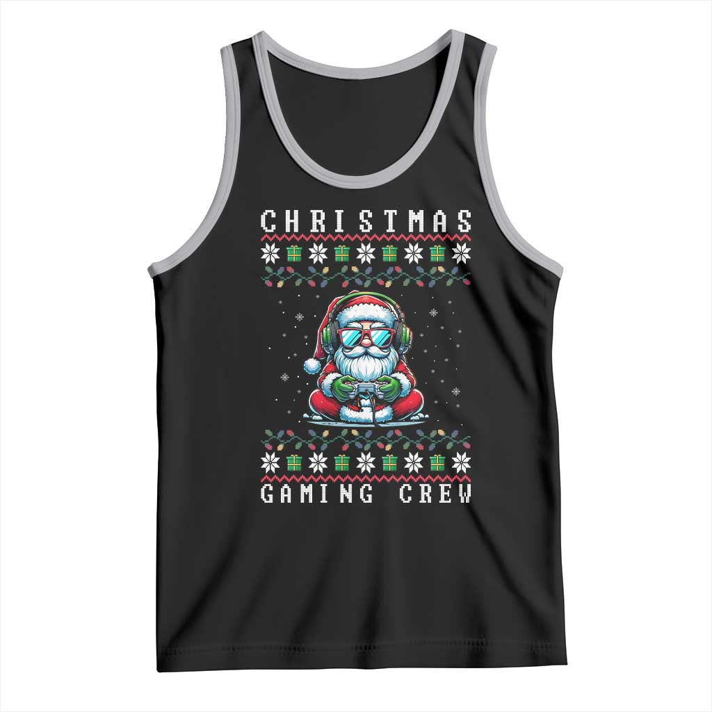 Santa Claus Gamer Tank Top Christmas Gmaing Crew TS14 Black Athletic Heather Print Your Wear