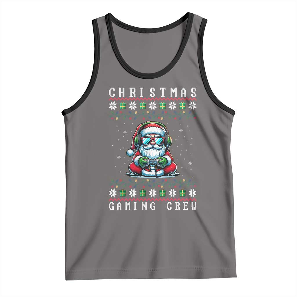 Santa Claus Gamer Tank Top Christmas Gmaing Crew TS14 Deep Heather Black Print Your Wear
