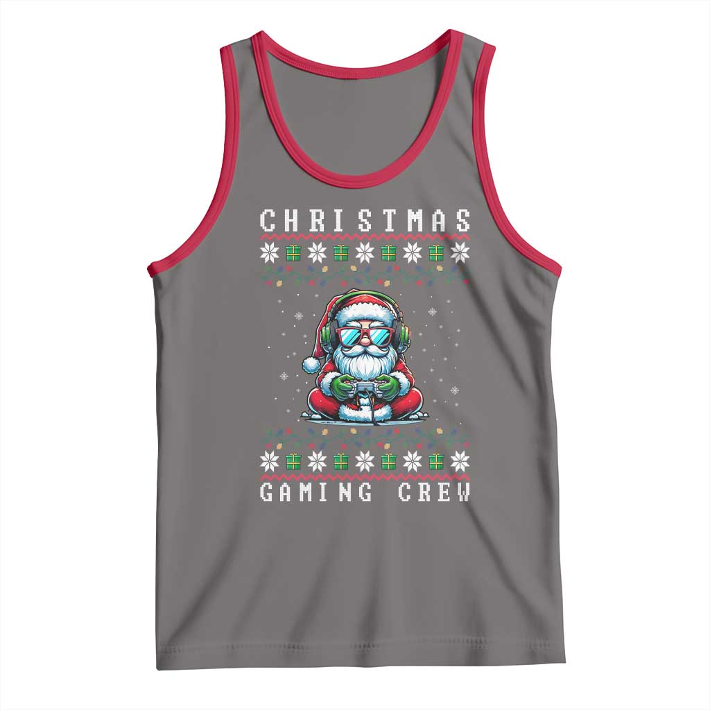 Santa Claus Gamer Tank Top Christmas Gmaing Crew TS14 Deep Heather Red Print Your Wear