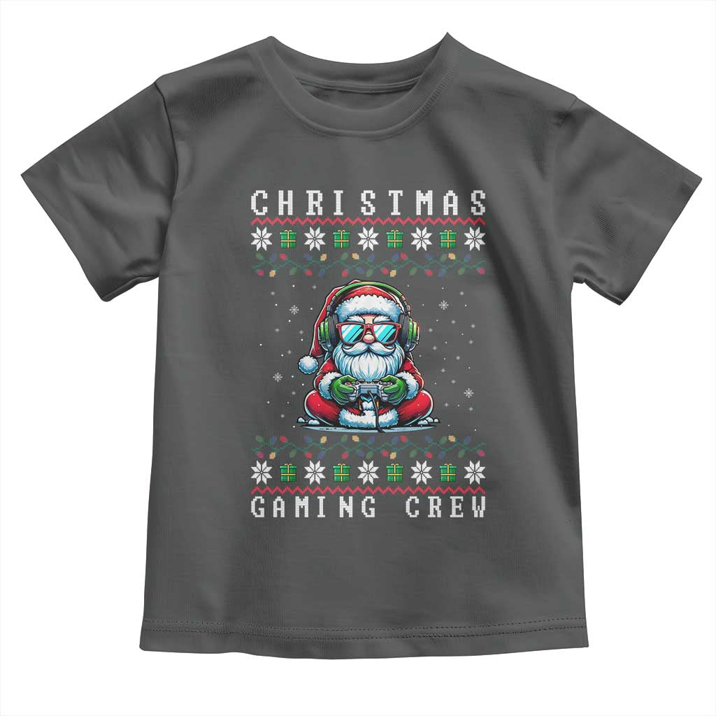 Santa Claus Gamer Toddler T Shirt Christmas Gmaing Crew TS14 Dark Heather Print Your Wear
