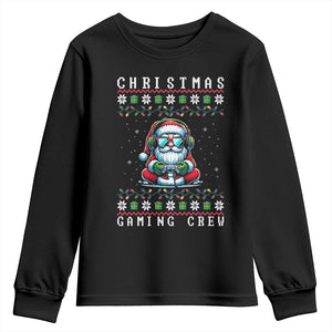 Santa Claus Gamer Youth Sweatshirt Christmas Gmaing Crew TS14 Black Print Your Wear