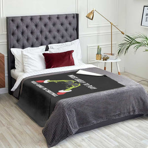 Funny Elf Hand Christmas Throw Blanket Most Likely To Play Video Games On Christmas TS14 Print Your Wear