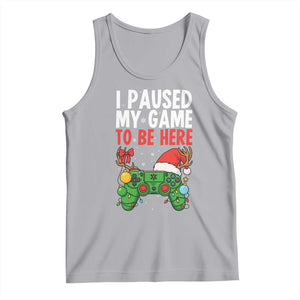 Funny Gaming Christmas Tank Top I Paused My Game To Be Here TS14 Athletic Heather Print Your Wear