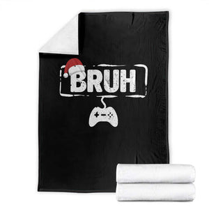 Funny Gaming Christmas Throw Blanket Gamer Bruh Video Game TS14 Black Print Your Wear