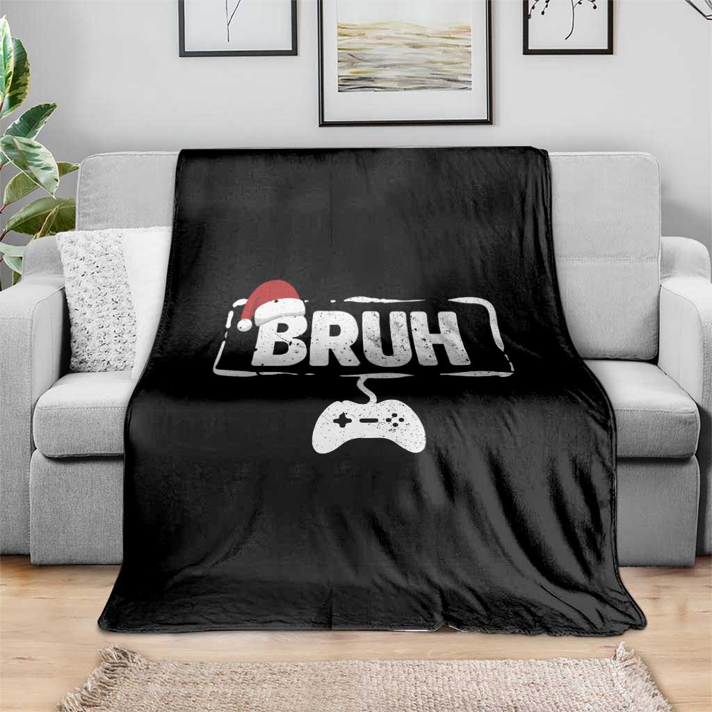 Funny Gaming Christmas Throw Blanket Gamer Bruh Video Game TS14 Print Your Wear