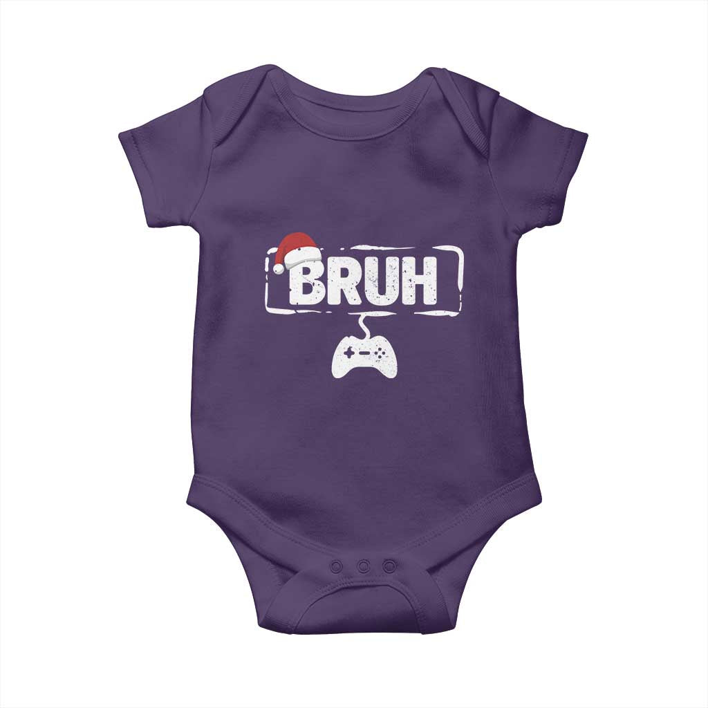 Funny Gaming Christmas Baby Onesie Gamer Bruh Video Game TS14 Purple Print Your Wear