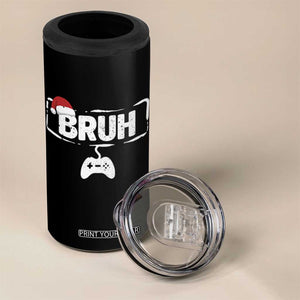 Funny Gaming Christmas 4 in 1 Can Cooler Tumbler Gamer Bruh Video Game TS14 Print Your Wear