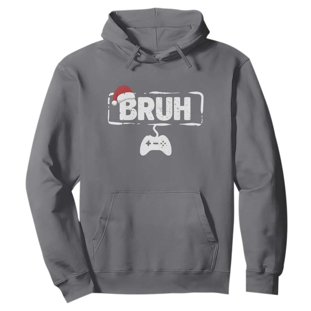 Funny Gaming Christmas Hoodie Gamer Bruh Video Game TS14 Charcoal Print Your Wear