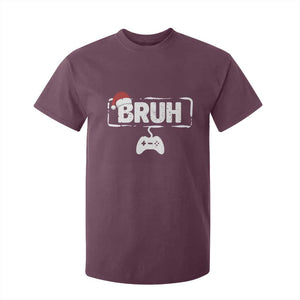 Funny Gaming Christmas T Shirt For Kid Gamer Bruh Video Game TS14 Maroon Print Your Wear