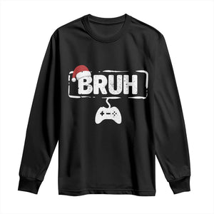 Funny Gaming Christmas Long Sleeve Shirt Gamer Bruh Video Game TS14 Black Print Your Wear
