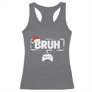 Funny Gaming Christmas Racerback Tank Top Gamer Bruh Video Game TS14 Charcoal Print Your Wear