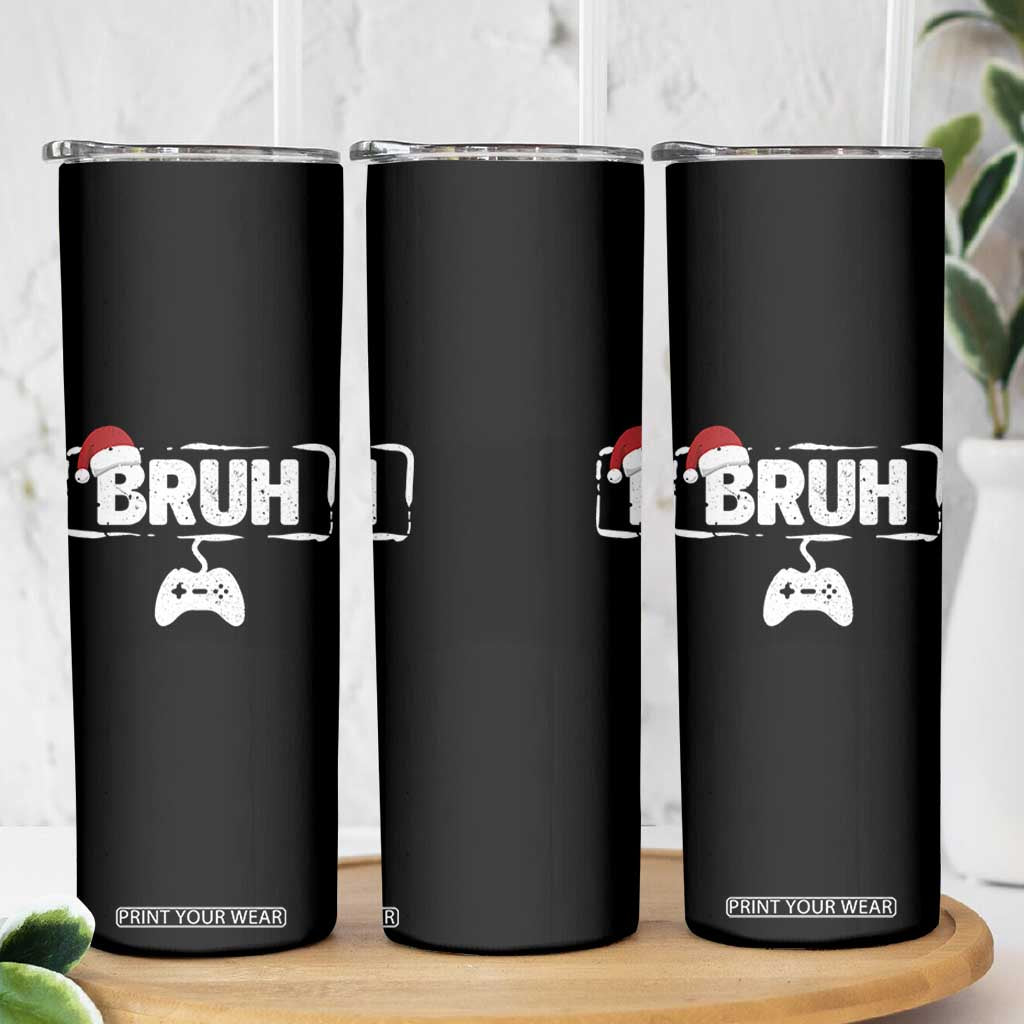Funny Gaming Christmas Skinny Tumbler Gamer Bruh Video Game TS14 Print Your Wear