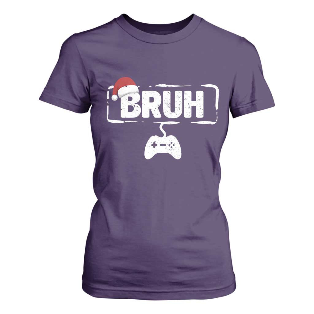 Funny Gaming Christmas T Shirt For Women Gamer Bruh Video Game TS14 Purple Print Your Wear