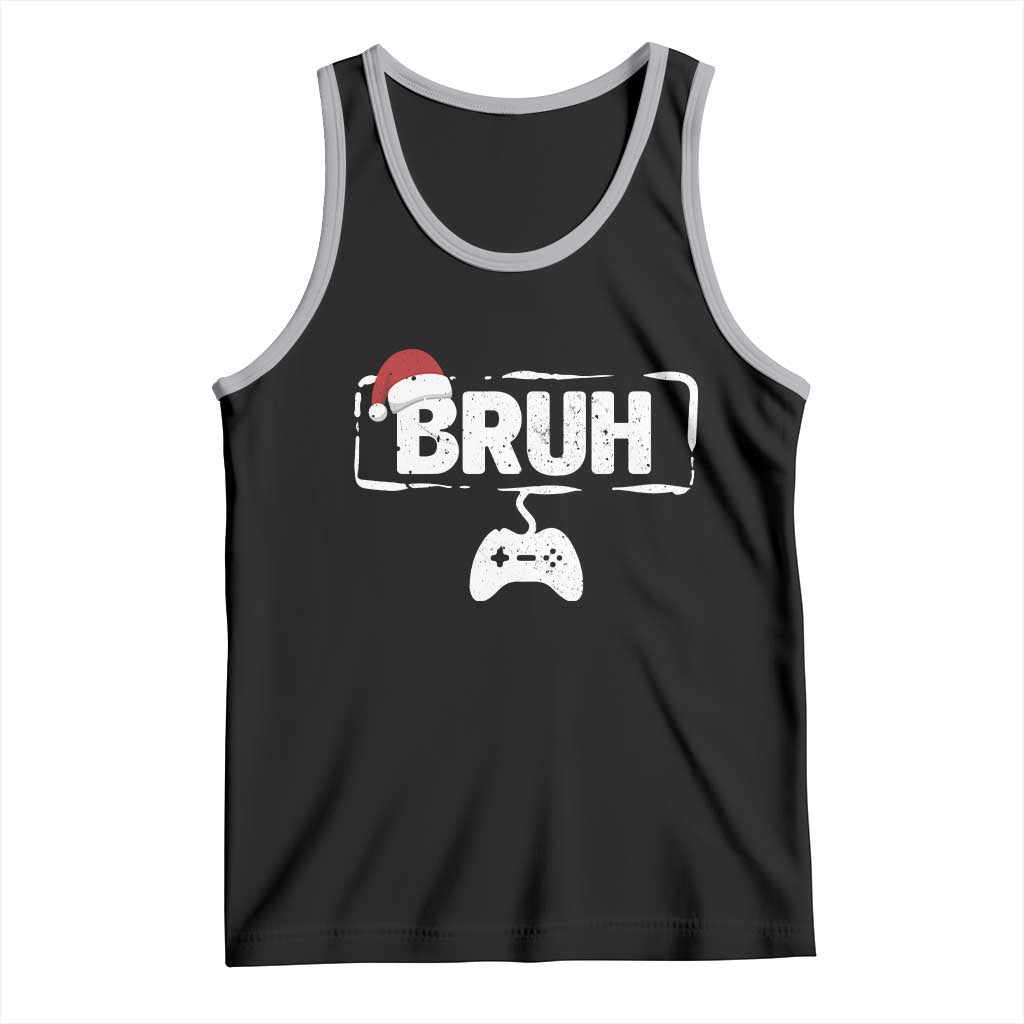 Funny Gaming Christmas Tank Top Gamer Bruh Video Game TS14 Black Athletic Heather Print Your Wear