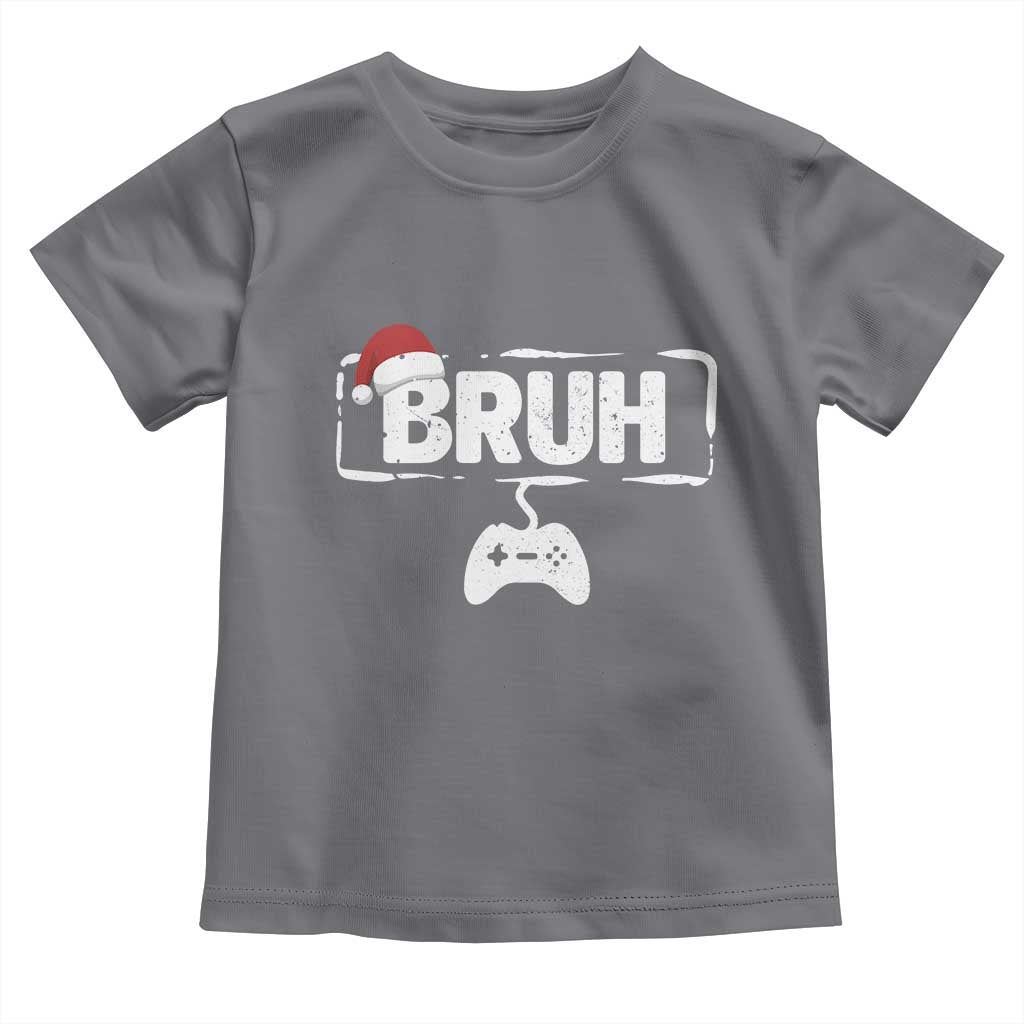 Funny Gaming Christmas Toddler T Shirt Gamer Bruh Video Game TS14 Charcoal Print Your Wear