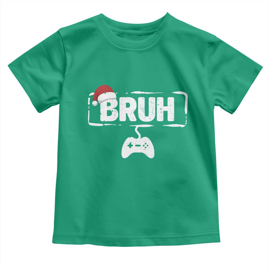 Funny Gaming Christmas Toddler T Shirt Gamer Bruh Video Game TS14 Irish Green Print Your Wear
