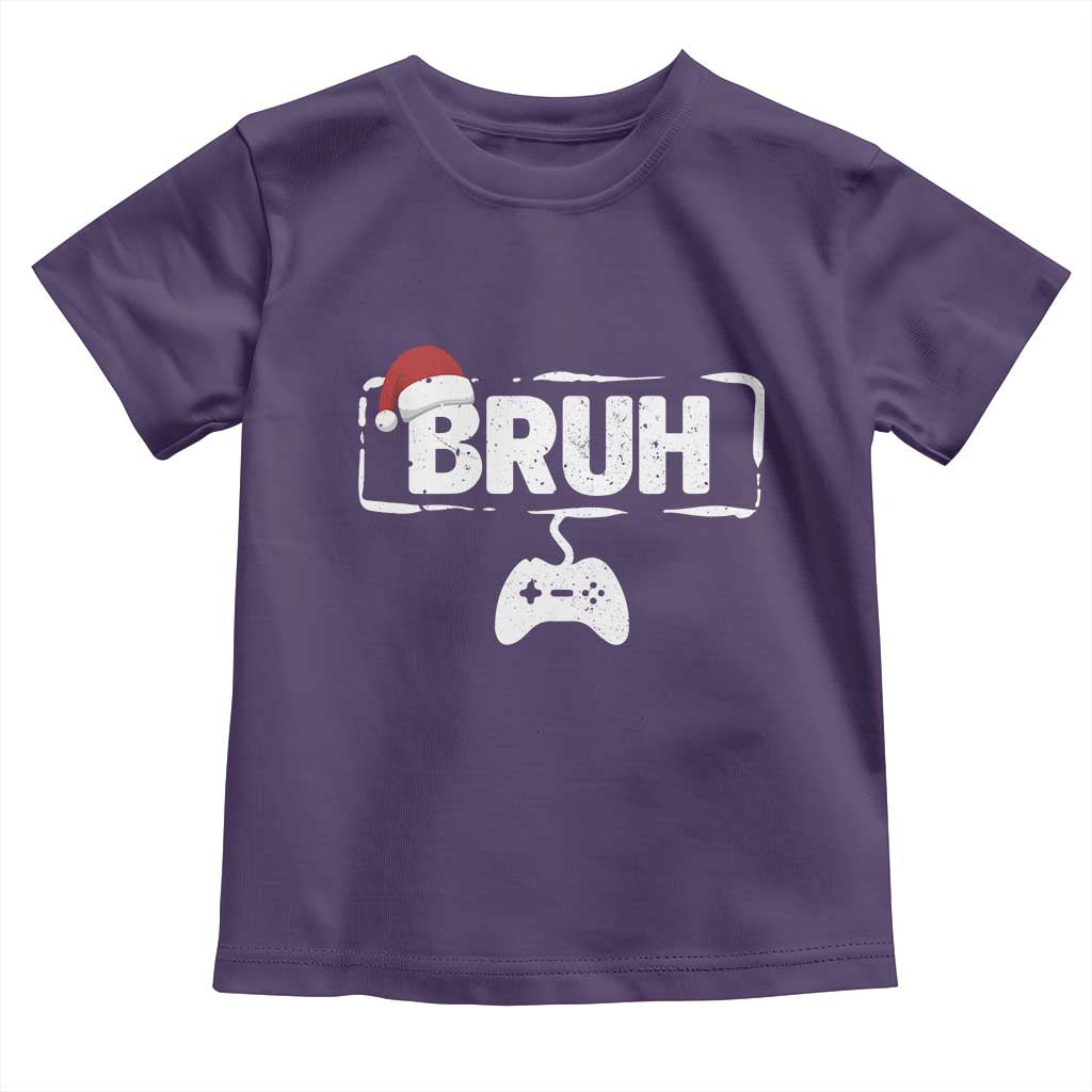 Funny Gaming Christmas Toddler T Shirt Gamer Bruh Video Game TS14 Purple Print Your Wear