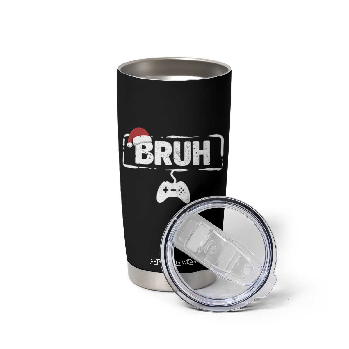 Funny Gaming Christmas Tumbler Cup Gamer Bruh Video Game TS14 Print Your Wear