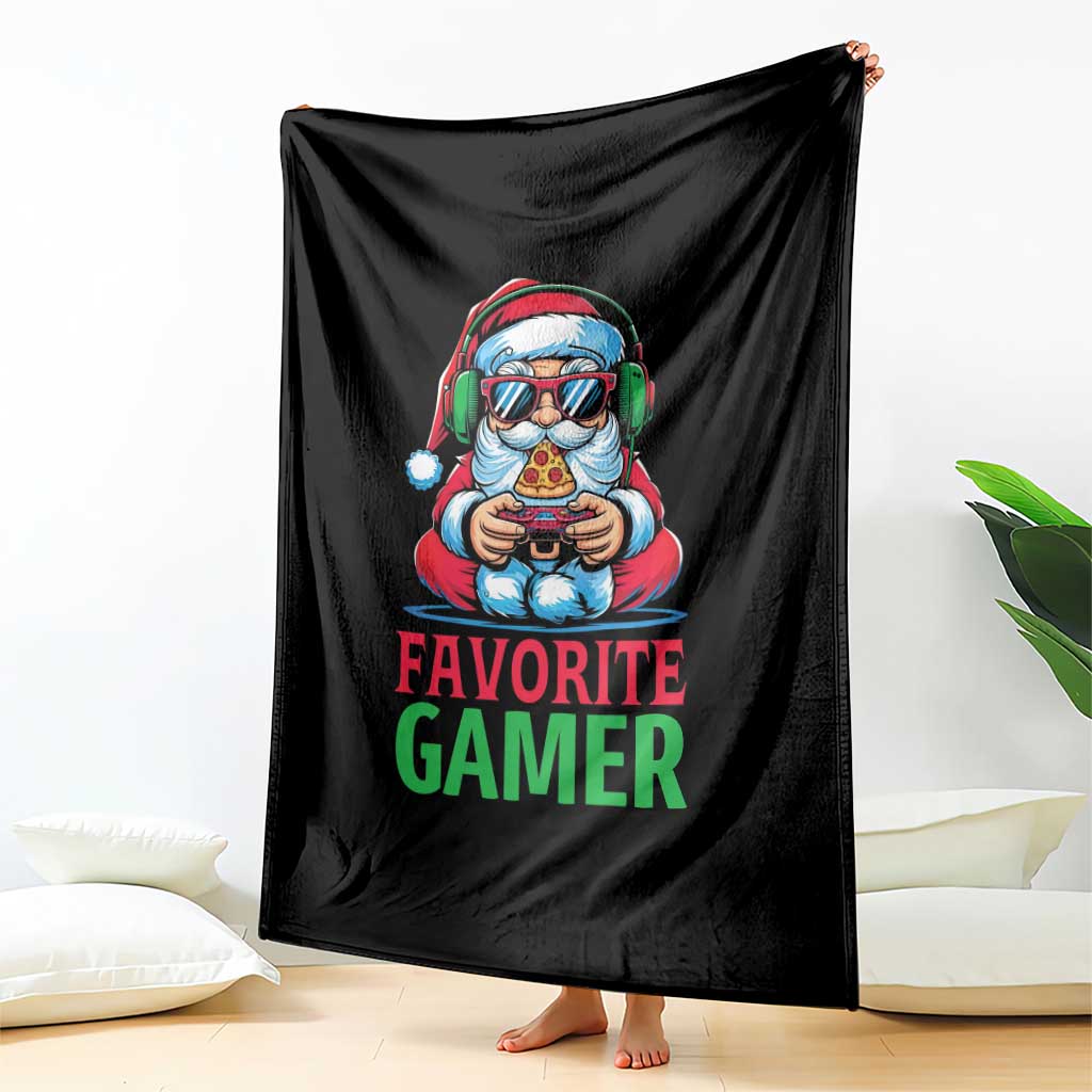 Funny Santa Gamer Christmas Throw Blanket TS14 Print Your Wear