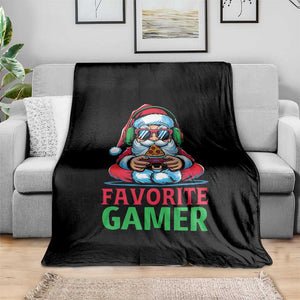 Funny Santa Gamer Christmas Throw Blanket TS14 Print Your Wear